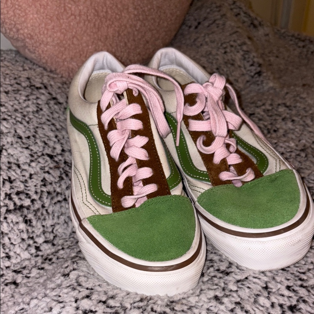 Vans Women's Sneakers - Green, Brown, Pink